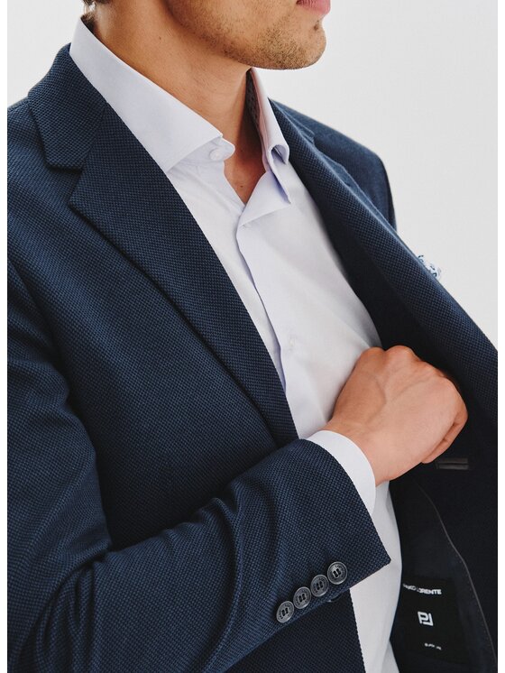 Pako Lorente Pako Lorente Marynarka P25WF-3X-015 Granatowy Slim Fit