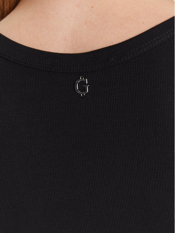Guess Guess Každodenní šaty Christina W3GK24 KAQL2 Černá Slim Fit
