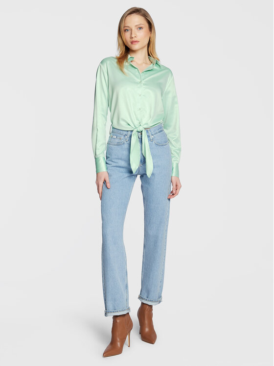 Camicia Donna W3RH04 WF520 Verde Regular Fit