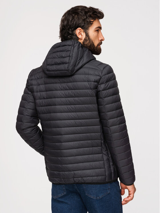 Ombre Ombre Kurtka przejściowa OM-JALP-0211 Czarny Regular Fit