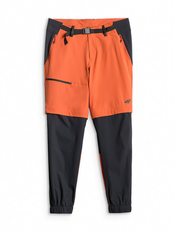 4F 4F Spodnie outdoor TREKKING Pomarańczowy Regular Fit