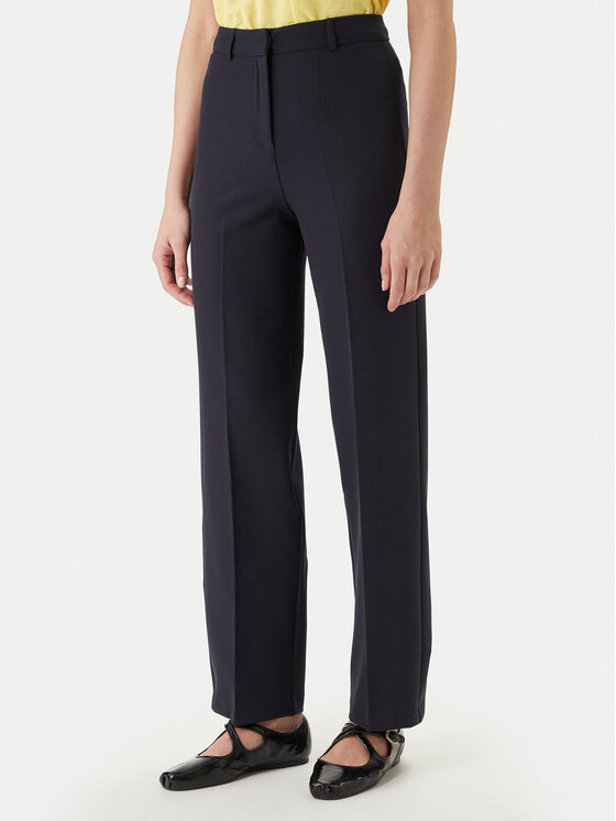 Morgan Morgan Pantaloni di tessuto 242-POYA.F Blu scuro Straight Fit