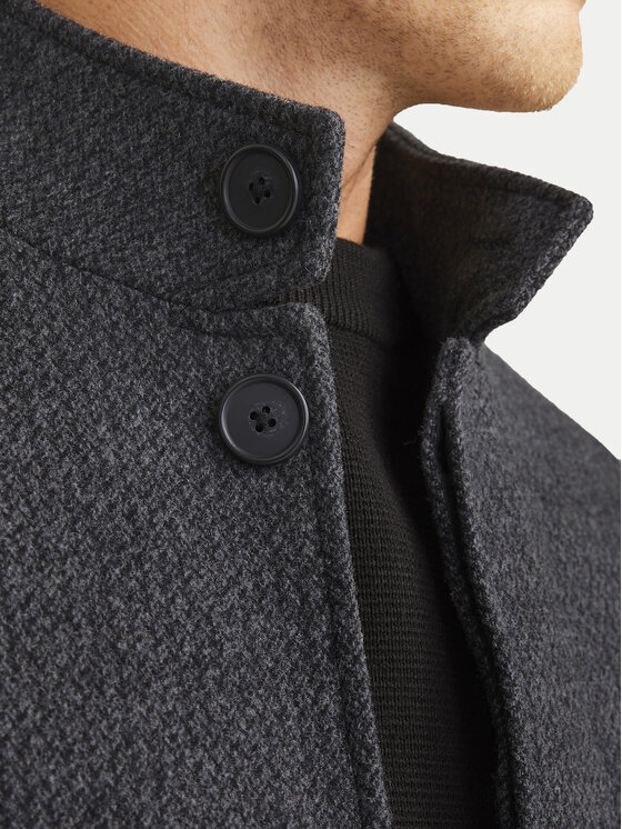 Jack&Jones Jack&Jones Vilnas mētelis Wilson 12259449 Melns Regular Fit