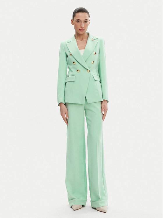 Maryley Maryley Pantaloni din material 25EB537/M26/43SP Verde Regular Fit