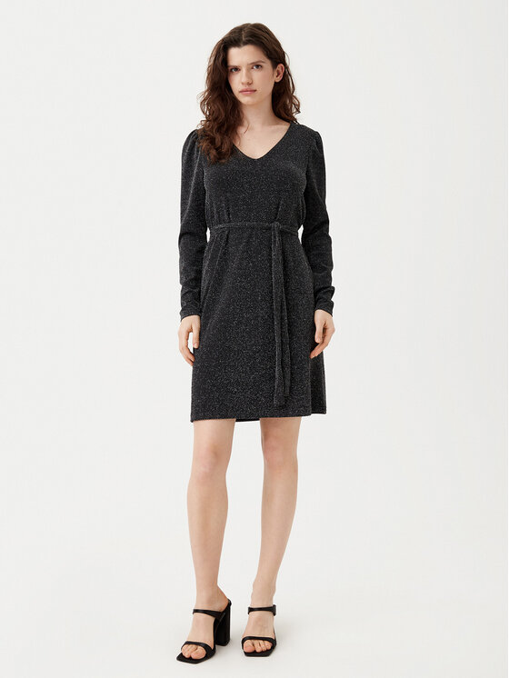Vila Vila Rochie tricotată Eleina 14100741 Negru Regular Fit