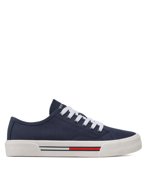 Tommy Jeans Tenis Superge Low Cut Wmns Canvas EN0EN02085 Mornarsko Modra