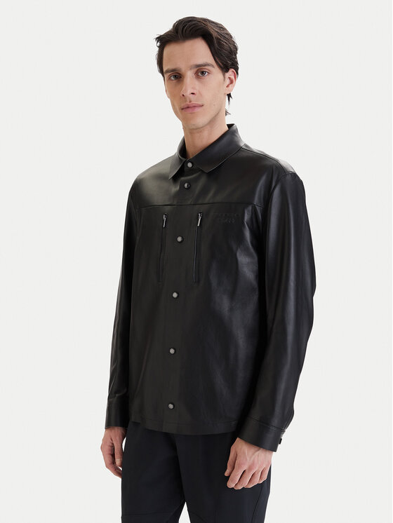 BOSS BOSS Шкіряна куртка PS Spirit70 50560422 Чорний Regular Fit