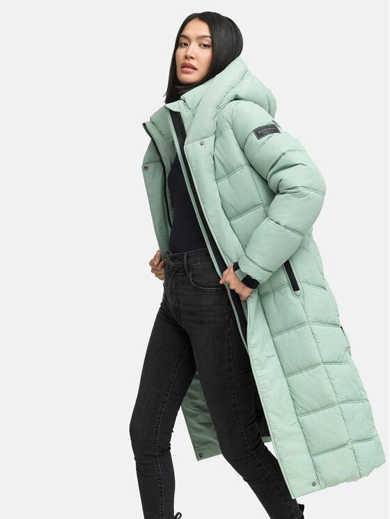 Navahoo Navahoo Kurtka zimowa Engelsfeder Zielony Regular Fit