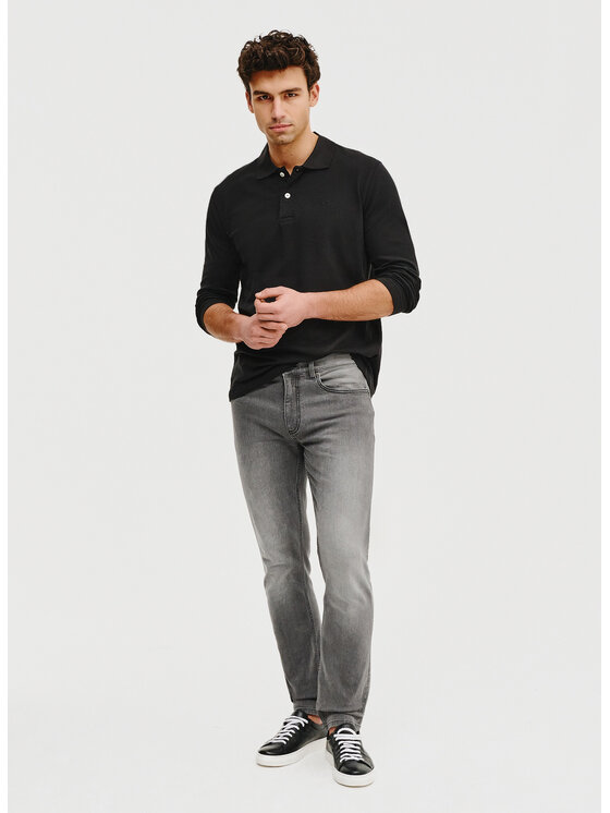 Pako Lorente Pako Lorente Longsleeve P25SF-TX-005 Czarny Classic Fit