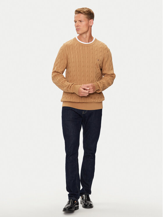 Tommy Hilfiger Tommy Hilfiger Džemper MW0MW33132 Bež Regular Fit