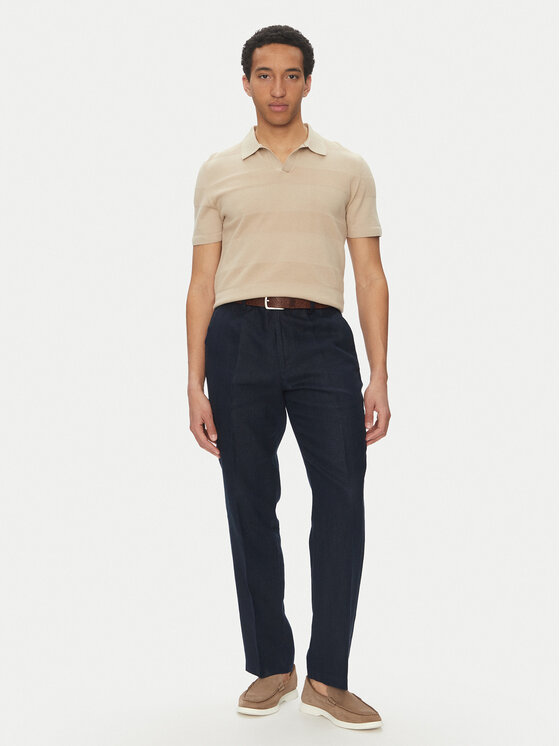MICHAEL Michael Kors MICHAEL Michael Kors Chino kalhoty CS5304BBEY Tmavomodrá Straight Fit