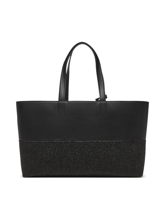 Calvin Klein Calvin Klein Torbica Ck Mixmedia Shopper_Raffia K60K613167 Crna