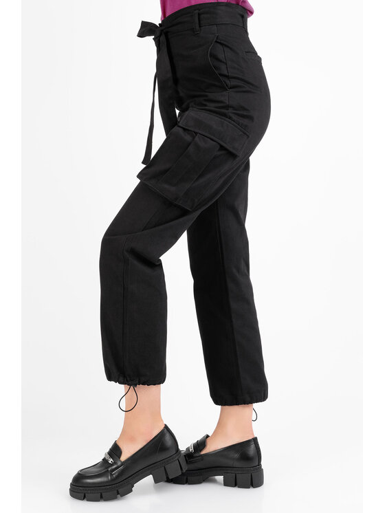 PINKO Pinko Kalhoty z materiálu RANSIE Černá Regular Fit