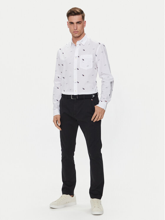 Tommy Jeans Tommy Jeans Čino bikses Austin DM0DM19486 Melns Slim Fit