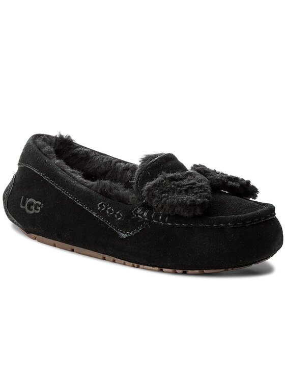 Ugg Mocassins W Ansley Fur Bow 1019758 Noir Modivo