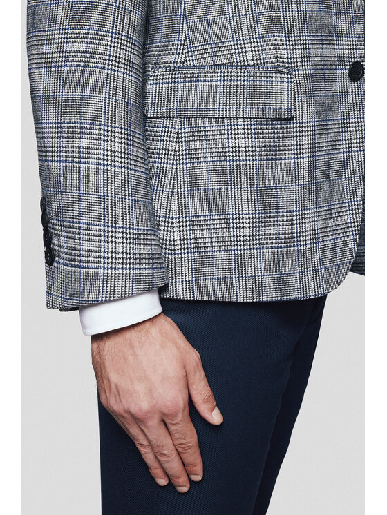 Lancerto Lancerto Marynarka Piacenza MA131224000016 Szary Slim Fit