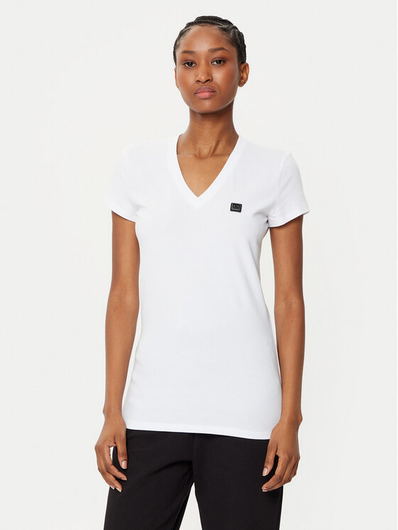 Armani Exchange Tričko XW000105 AF11929 U0002 Biela Slim Fit