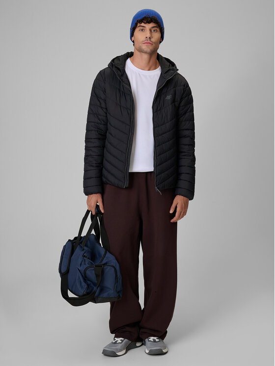 4F 4F Kurtka puchowa BASIC+ Czarny Regular Fit