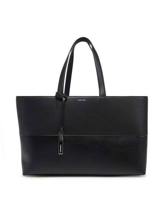 Calvin Klein Kabelka Ck Mixmedia Medium Shopper K60K613011 Čierna