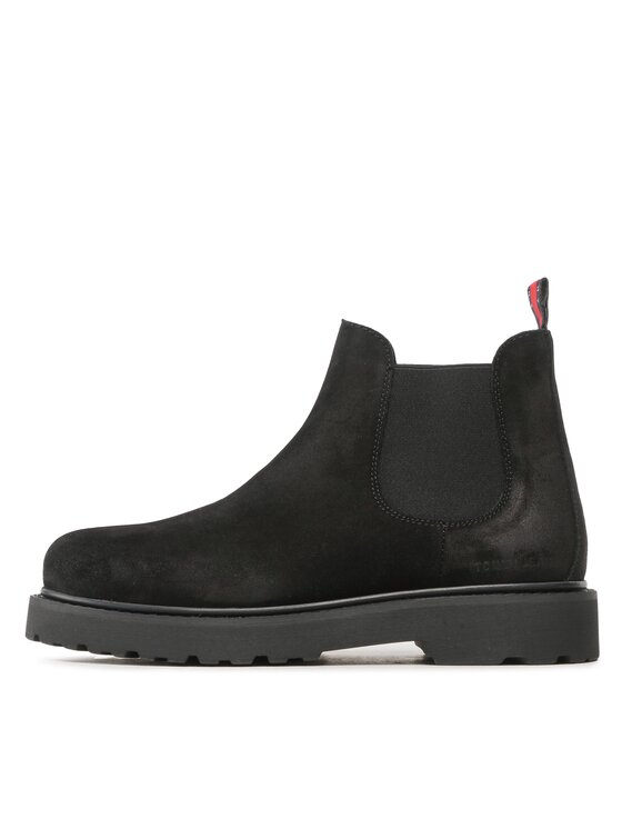 Tommy Jeans Tommy Jeans Sztyblety Tommy Jeans Suede Boot EM0EM01205 Czarny