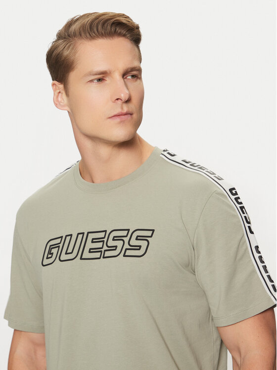 Guess Guess Marškinėliai Z4GI18 J1314 Žalia Regular Fit
