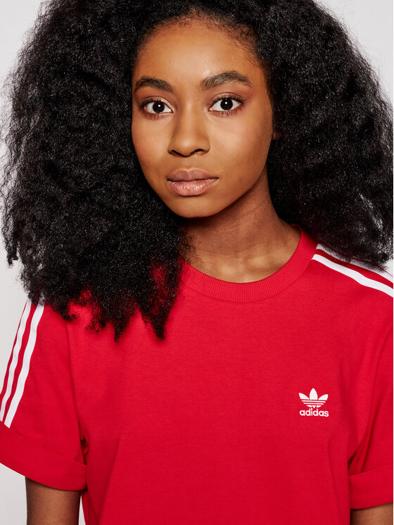 adidas adidas Ежедневна рокля adicolor Classics Roll-Up GN2778 Червен Loose Fit