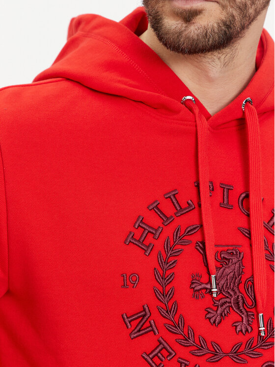 Tommy Hilfiger Tommy Hilfiger Pulóver Big Icon MW0MW33650 Piros Regular Fit