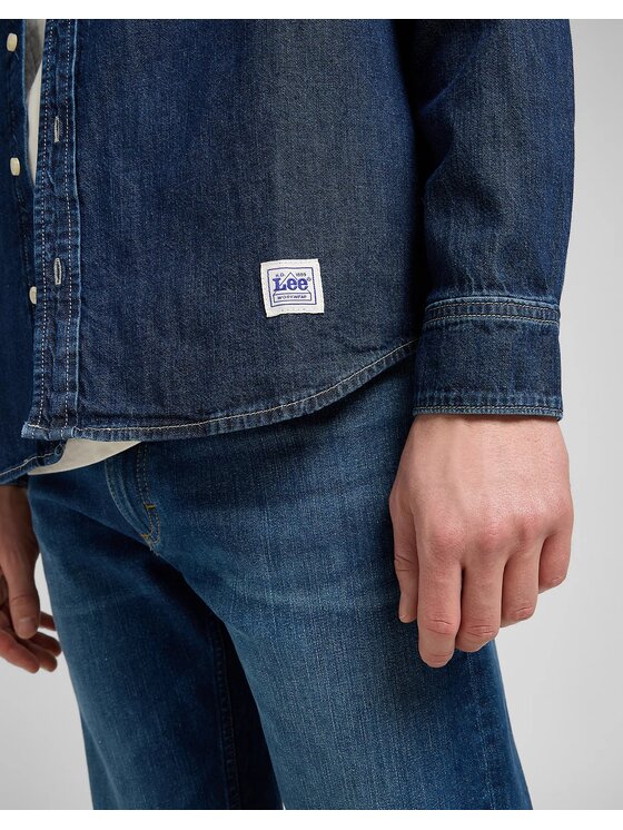 Lee Lee Koszula jeansowa 112370477 Niebieski Relaxed Fit