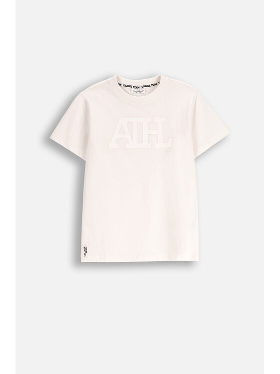 Coccodrillo Coccodrillo T-Shirt ZC5143205ABJ-003 Écru Regular Fit