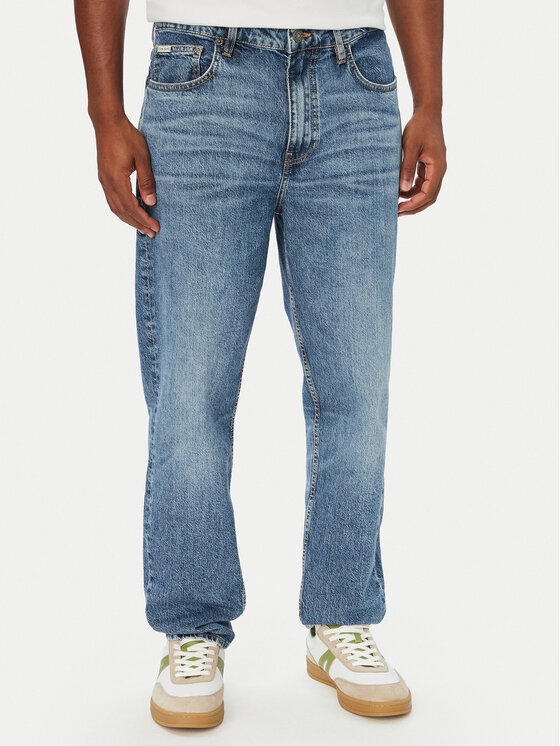 Guess Jeans Jeans hlače M5GA90 D5M53 Modra Taper Fit