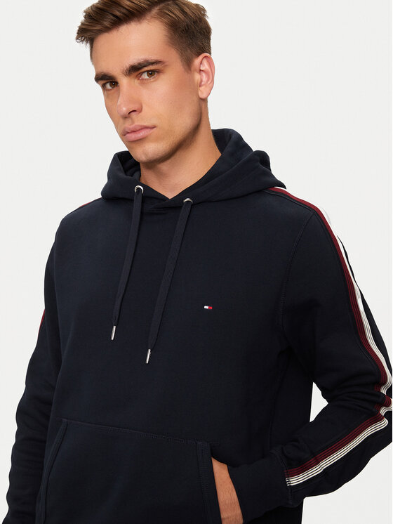 Tommy Hilfiger Tommy Hilfiger Pulóver Global Stripe MW0MW37225 Sötétkék Regular Fit