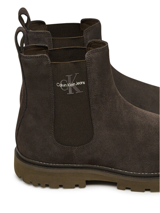 Calvin Klein Jeans Calvin Klein Jeans Gležnjarji Chelsea Eva Boot Mid Chelsea Iconic Dr YM0YM01080 Rjava