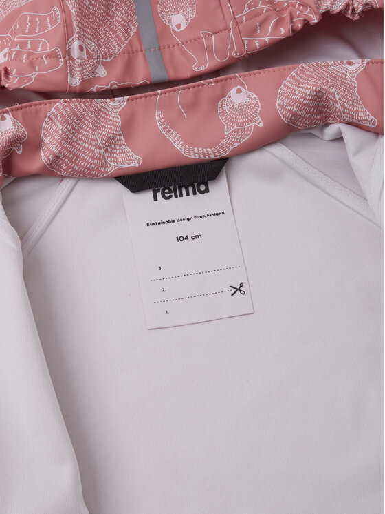 Reima Reima Kurtka przeciwdeszczowa Vesi 5100025A Różowy Regular Fit