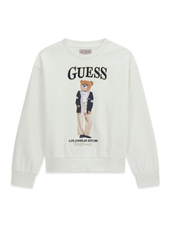 Guess Guess Μπλούζα J6YQ01 K4419 Κρεμ Regular Fit