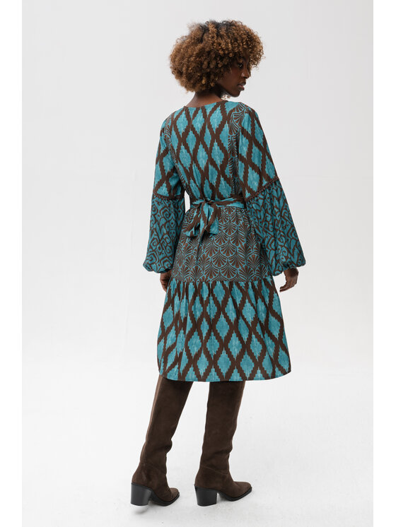 blue shadow blue shadow Sukienka codzienna Elsa Turkusowy Regular Fit