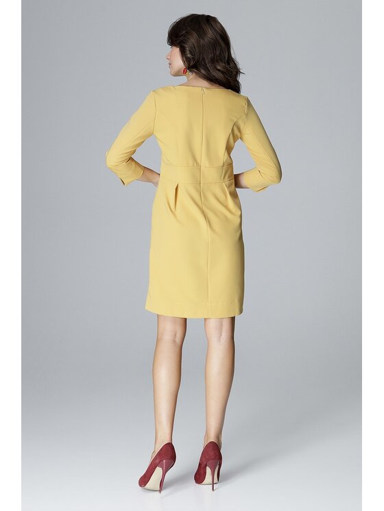 Lenitif Lenitif Vestito L004 Giallo Regular Fit