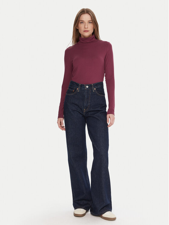 United Colors Of Benetton United Colors Of Benetton Rollkragenpullover 3Z12D2010 Violett Slim Fit