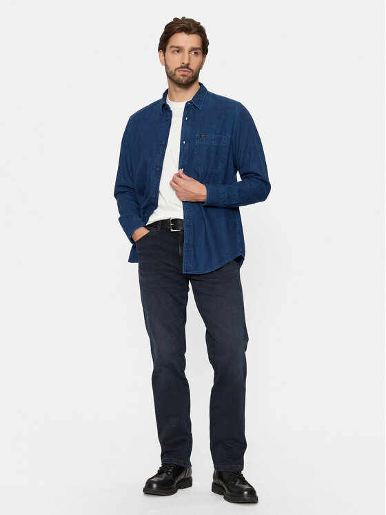 Lee Lee Джинсова сорочка Leesure 112355712 Голубий Regular Fit