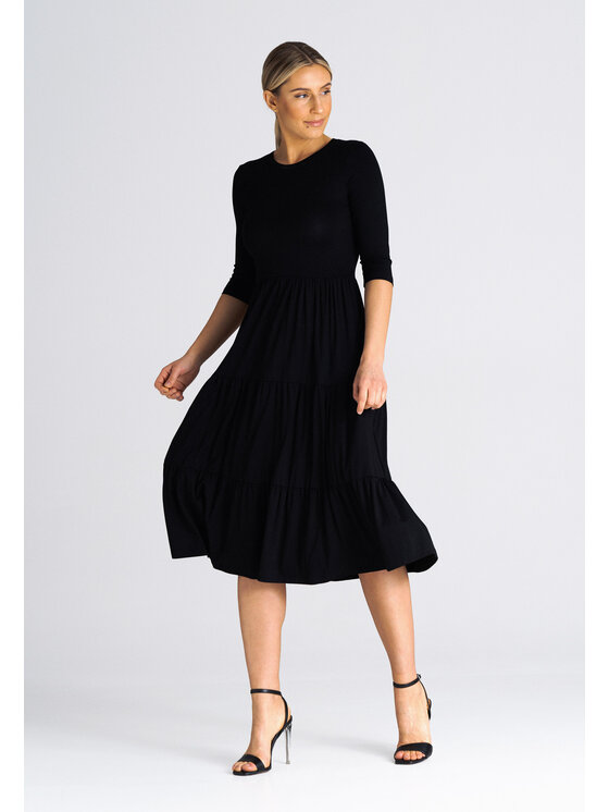 FIGL FIGL Vestito da giorno SUKIENKA M943 Nero Regular Fit