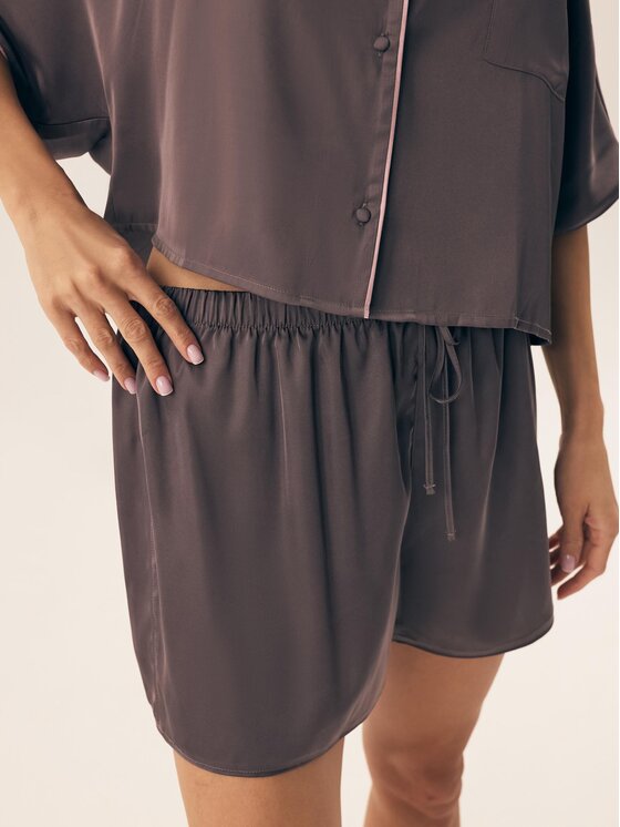 Esotiq Esotiq Piżama 43346 Szary Regular Fit