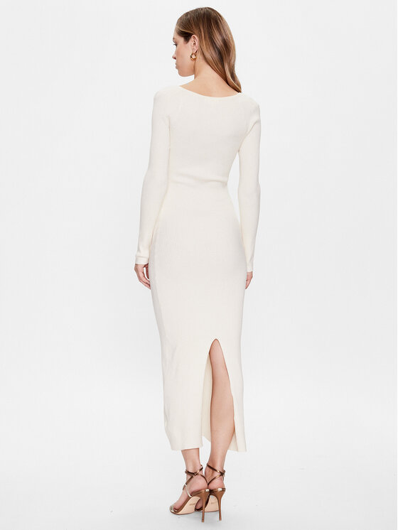 Edited Edited Kötött ruha Sunna EDT6713001000002 Ekru Slim Fit