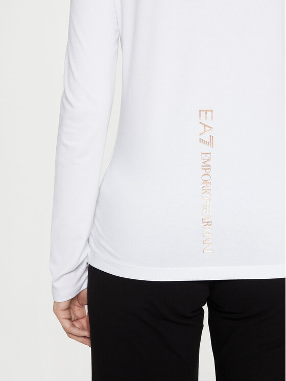 EA7 Emporio Armani EA7 Emporio Armani Bluza 6DTT09 TJQCZ 0186 Bela Slim Fit