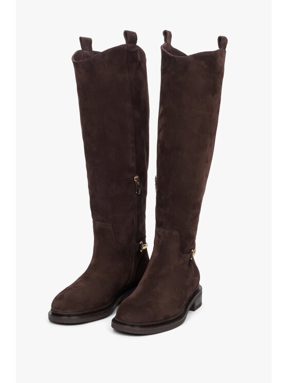Estro Estro Μπότες πάνω από το γόνατο ER00118213 Καφέ