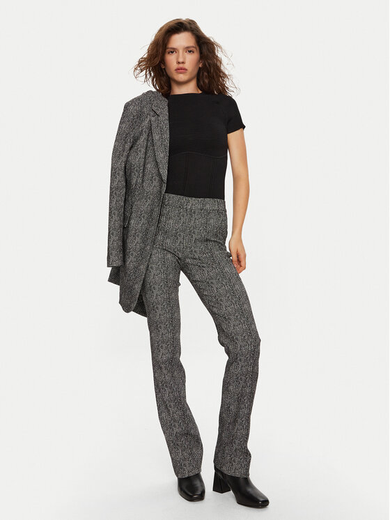 STAUD STAUD Μπλουζάκι Tigereye R24F3105VN Μαύρο Slim Fit