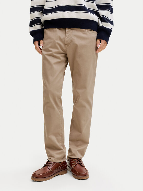 Jack & Jones Jack & Jones Pantaloni din material Clark Finn 12293328 Bej Regular Fit