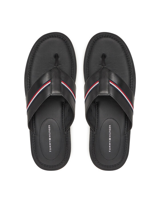 Tommy Hilfiger Žabky Core Hilfiger Toe Post Lh Sandal FM0FM05416 Čierna