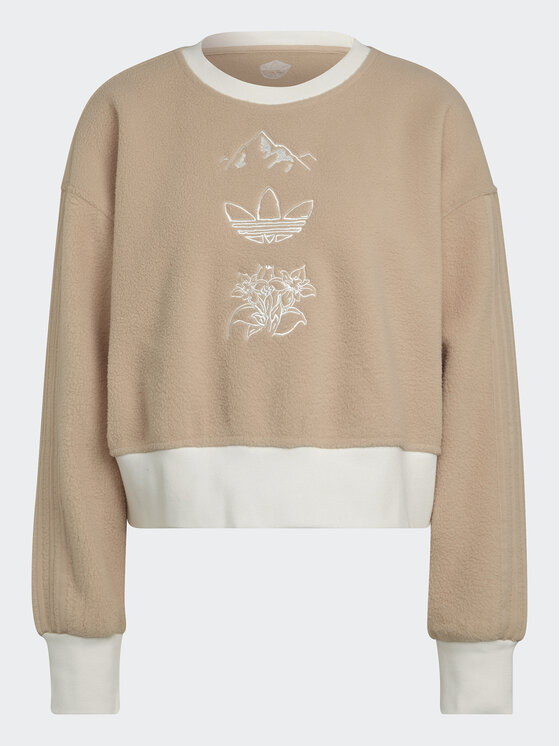 adidas adidas Felpa di pile HM1607 Beige Regular Fit