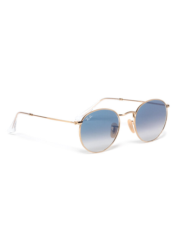 Okulary przeciwsłoneczne Ray-Ban, Złote, Round Flat Lenses 0RB3447N 001/3F