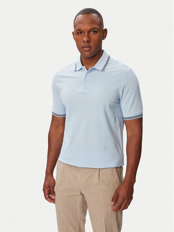 Bugatti Tricou polo 8150-15001E Albastru deschis Regular Fit
