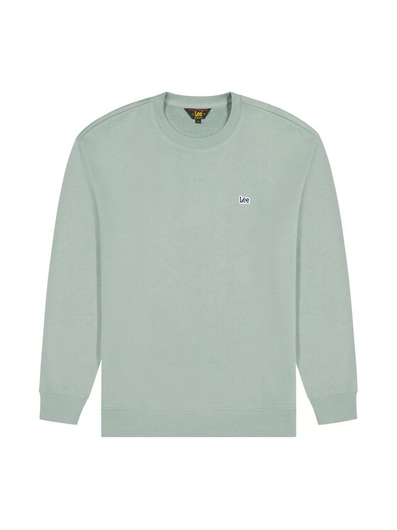 Lee Lee Bluza PATCH CREW SWS Zielony Regular Fit